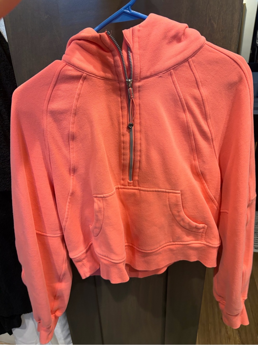 Women's Scuba Coral Half-Zip Hooded Sweatshirt